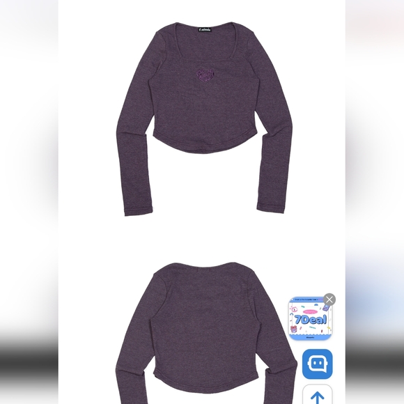 BNWT F.minute FEVERMINUTE WORLD Korean runway brand crop long sleeve RARE - Picture 10 of 10